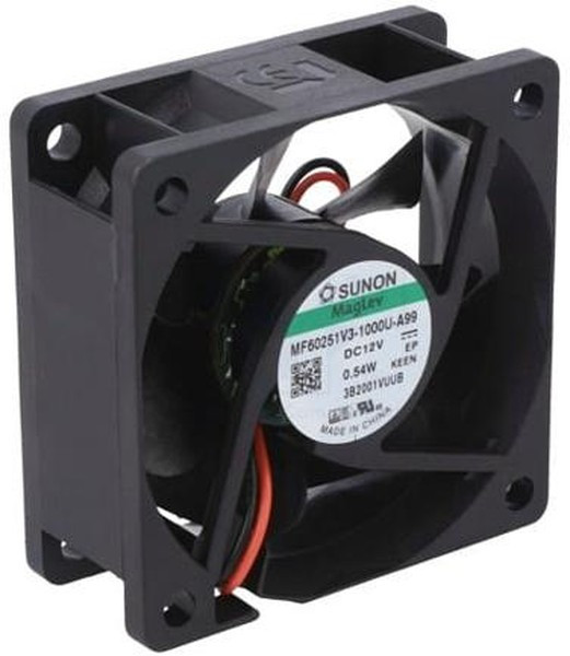 MF60251V3-A99-A, Вентилятор осевой, 12В DC, 60x60x25мм, подшипник Vapo, 27,2куб.м/ч, 16,7дБА