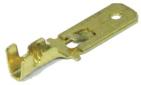Клемма вилка, 6,3x0,8, 1-2,5мм2, латунь