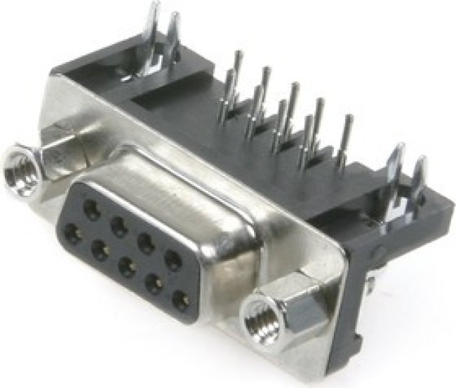 DS1037-09FNAKT74-0CC, D-SUB 9 pin мама на плату 7.2мм угловая / DRB-09FA (DS1037-09FNAKT74-0CC)