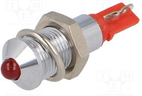 SMQD 06004, СИД индикатор металл. выпуклый 24В диа. 3мм красный SMQD 06004, СИД индикатор металл. выпуклый 24В диа. 3мм красный