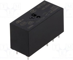 HF115F/006-2ZS4A, Реле: электромагнитное, DPDT, Uобмотки: 6ВDC, 8A/250ВAC, 8A/24ВDC
