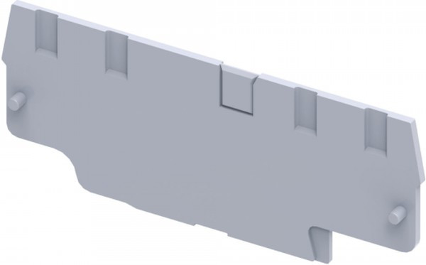 289757, Крышка концевая для клеммы проходной OptiClip EPCX2,5/4-QUATTRO-серый