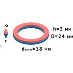 Неодимовый магнит кольцо 24х18х3 мм