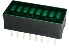 208-8LPST, DIP Switches / SIP Switches 8 switch sections SPST