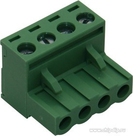 2EDGK-5.0-04P-14, Клеммник, 4-контактный 5мм, угловой 2EDGK-5.0-04P-14, Клеммник, 4-контактный 5мм, угловой