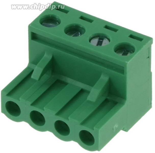 2EDGK-5.0-04P-14, Клеммник, 4-контактный 5мм, угловой 2EDGK-5.0-04P-14, Клеммник, 4-контактный 5мм, угловой