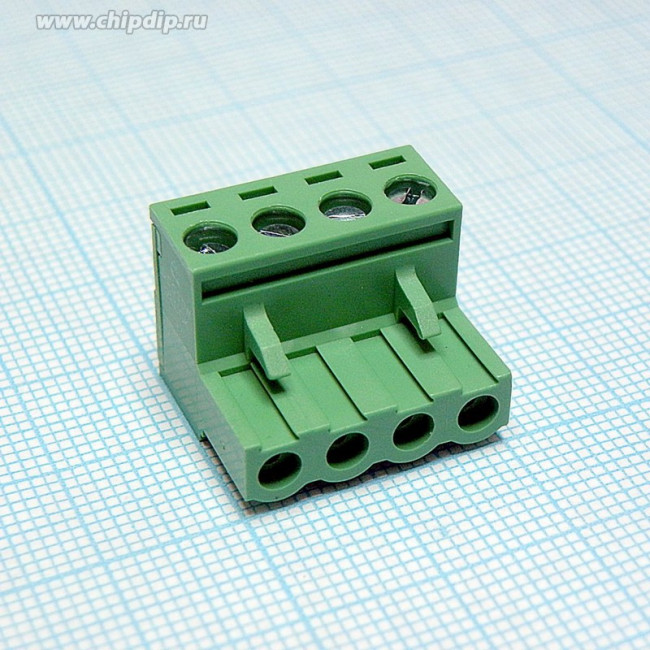 2EDGK-5.0-04P-14, Клеммник, 4-контактный 5мм, угловой 2EDGK-5.0-04P-14, Клеммник, 4-контактный 5мм, угловой