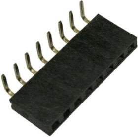 PBS-8R (DS-1024 -1x 8 - R), Гнездо на плату 2.54мм 1х8pin угловое