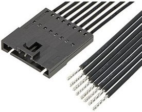 216273-1081, Rectangular Cable Assemblies SL POSITIVE LOCK P-S 8CKT 100MM Sn