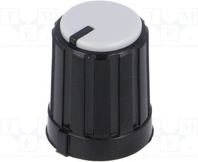 GTC6M-13X16-S, Ручка, миниатюрный,с указателем, пластик, dоси: 6мм, d13,3x16,5мм