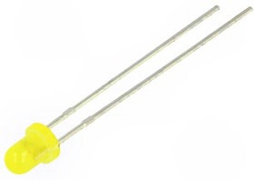 LL-304YD2E, LED; 3mm; yellow; 10?12mcd; 40°; Front: convex; 1.7?2.8V