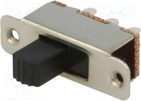 SS4022P2W, Переключатель: движковый, Пол: 2, DPDT, 0,5A/250ВAC, ON-ON, винтами