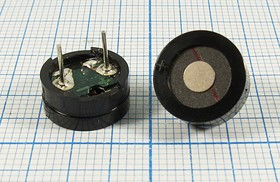 Излучатель звука магнитоэлектрический без генератора , 1.5В/16 Ом, 12x5мм зм 12x 5\ 1,5\16\2,048\2P6