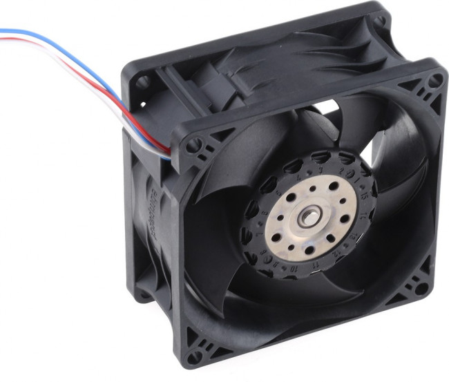 8212J/2H3-RS0, 8200 J Series Axial Fan, 12 V dc, DC Operation, 190m³/h, 26W, 80 x 80 x 38mm