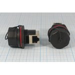 Разъем телефонный RJ45F71RA розетка, контакты 8P, на блок, угловой, RJ45F71RA