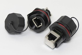 Разъем телефонный RJ45F71RA розетка, контакты 8P, на блок, угловой, RJ45F71RA