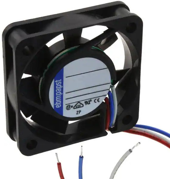 405F/2H, Вентилятор осевой, 40х40х10мм,5В, DC, 0.9Вт, скольжения, 6000об/мин, 3 провода