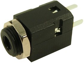 FC681375VH, Телефонный аудио разъем, 3 контакт(-ов), Гнездо, 3.5 мм, Монтаж в Панель, Корпус из Пластика