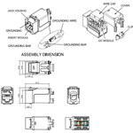 Вставка Hyperline, Keystone Jack RJ-45(8P8C), категория 6A, экранированная, 110 IDC, заделка с помощ