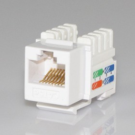 HYC-K8B1110, Розетка Keystone 8P8C (RJ-45) CAT.5e, белая (PUNCH DOWN)