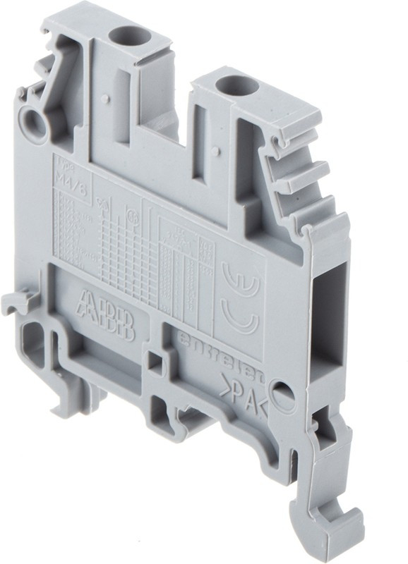 1SNA115116R0700, TERMINAL BLOCK, DIN RAIL, 2POS, 22-10AWG