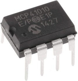 MCP41010-E/P, Микросхема Digital Potentiometer 10k SPI DIP8