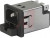 5220.0143.1, 1A, 250 V ac Male Panel Mount Filtered IEC Connector 5220.0143.1, Quick Connect 2 Fuse