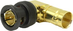 10-520-W66, Right Angle 75 Coaxial Adapter BNC Socket to BNC Plug 6GHz