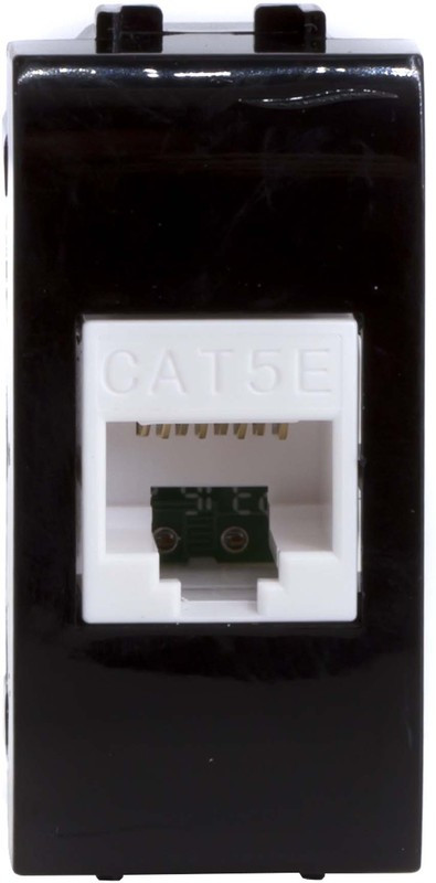 Розетка компьютерная 1-м СП 1мод. Brava RJ45 кат.5E черн. DKC 77654N