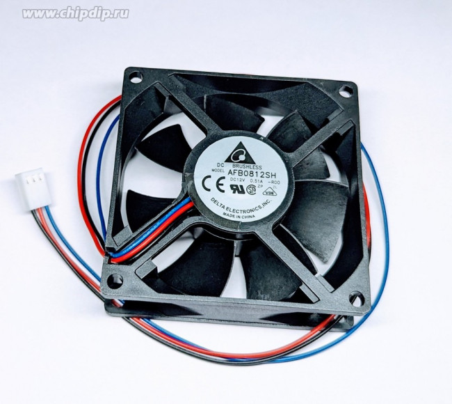 Вентилятор Delta Electronics AFB0812SH / AFB0812SH-F00 80x25мм 12V 0.51A 3pin
