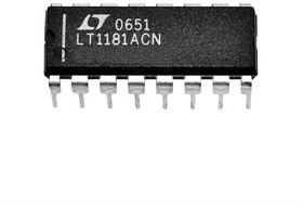 LT1181ACN#PBF, RS-232 Interface IC Low Power 5V RS232 Dual Driver/Receiver with 0.1 F Capacitors