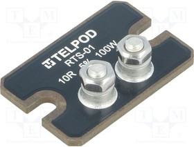 RTS-01-100-10R, Резистор: thick film, винтами, 10Ом, 100Вт, ±5%, 38x25x2мм, винт М4 RTS-01-100-10R, Резистор: thick film, винтами, 10Ом, 100Вт, ±5%, 38x25x2мм, винт М4