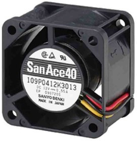 Вентилятор Sanyo Denki 109P0424R3013 24V, DC, 0.25A, 6W, качения, 14000об/мин, 40х40х28, 3pin