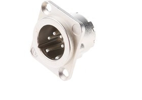 NC4MD-LX, XLR Connectors Recpt DLX 4 pin M solder nickel/silver