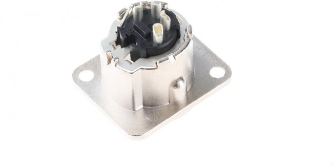 NC4MD-LX, XLR Connectors Recpt DLX 4 pin M solder nickel/silver