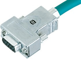 61030013017, Harting Zinc Angled, Straight D Sub Backshell, 25 Way