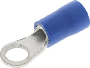 FVWS2-M4, FV Insulated Ring Terminal, 4mm Stud Size, 1mm² to 2.6mm² Wire Size, Blue FVWS2-M4, FV Insulated Ring Terminal, 4mm Stud Size, 1mm² to 2.6mm² Wire Size, Blue