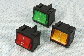 Выключатель клавишный 2-х полюсный, 250В/6А, 2хON-OFF, черный/с подсветкой красный, MIRS201-4; №2855 R ПКл\\ 6\2xON-OFF\\чер\ ILкр\\4T\MIRS2