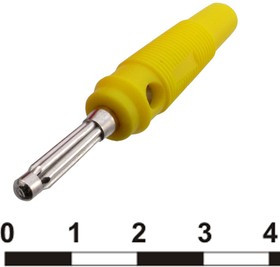 10-0076 yellow, Штекер 10-0076 желтый, винтовое крепление