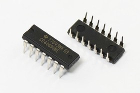 Микросхема 4069UBE, корпус DIP-14, логика; TI Микросхема 4069UBE, корпус DIP-14, логика; TI