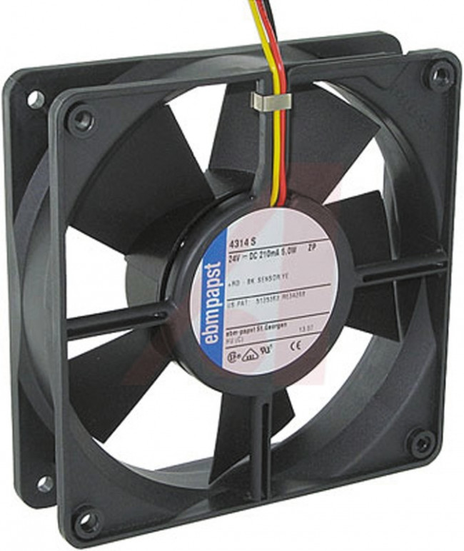 Вентилятор Ebmpapst 4314 S DC 24V 210mA 5.0W 120x32 3pin