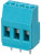 TB009-508-03BE, Fixed Terminal Blocks Terminal block, screw type, 5.08 , horizontal, 3 poles, CUI Blue, slotted screw, PCB mount
