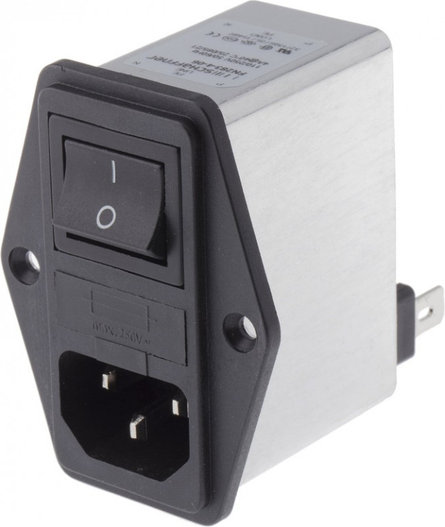 FN283-4-06, AC Power Entry Modules 4A 250VAC 50/60Hz Fast-On