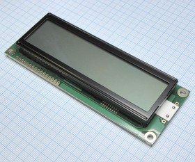 WH1602L1-YGH-CT#, ЖКИ симв, 16х2, подсв. Ж-З, инд. Серый