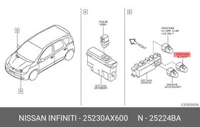 25230-AX600, реле, напряжение 12 25230-AX600, реле, напряжение 12