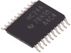 SN74HC244PW, IC: digital; buffer,non-inverting,line driver; Ch: 8; SMD; TSSOP20