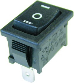 SRB22A2BBBNN, SWITCH, ROCKER, SPST, 10A, 250V, BLACK