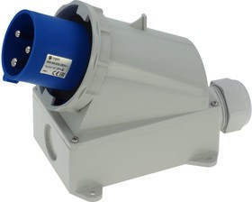 Настенная вилка 63A/230V/1P+N+E/IP67 CA1107