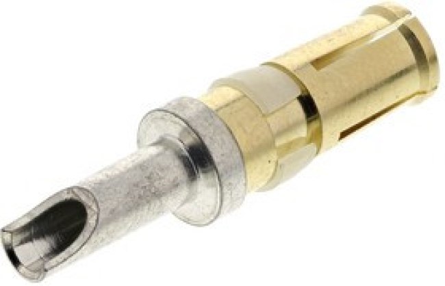 8638PSS1505LF, DW Series, Female Solder D-Sub Connector Power Contact, Gold over Nickel Power, 14 AWG 8638PSS1505LF, DW Series, Female Solder D-Sub Connector Power Contact, Gold over Nickel Power, 14 AWG