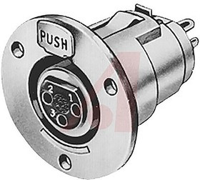 C3F, Panel Mount XLR Connector, Female, 125 V ac, 3 Way, Silver Plating